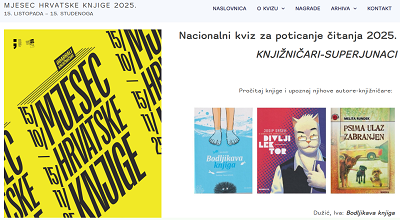 Učenici predmetne nastave sudjelovali u online Nacionalnom kvizu za poticanje čitanja 2025.